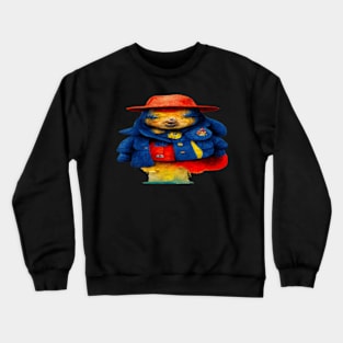 Crazy Paddington Bear Drawing Crewneck Sweatshirt